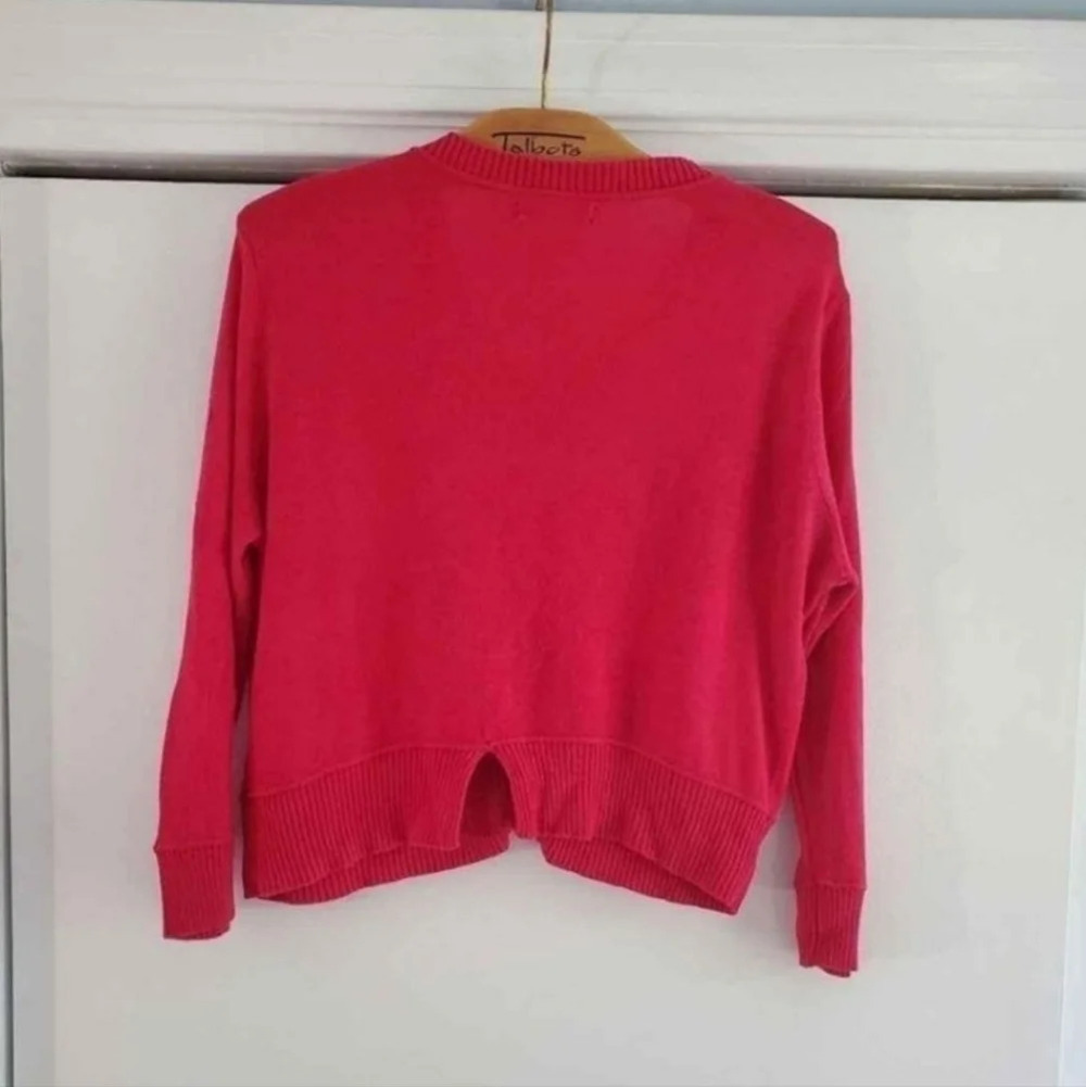 New York & Company Pink V-Neck Long Sleeve Button Down Cardigan Medium Sweater - Picture 3 of 9